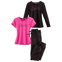 VIVANCE DREAMS Damen Pyjama pink-schwarz Gr.52/54