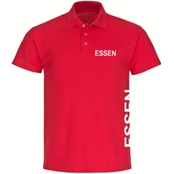 multifanshop Poloshirt - Essen - Brust & Seite - Druck weiß - Polo