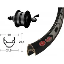 Winora V-Rad 28" DH3D37 Centl.sz .SSP 36L Ryde ZAC 2000 Disc schwz. Niro.Spei.(sz)