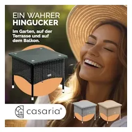 CASARIA Gartentisch 50 x 50 cm schwarz