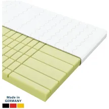 AM Qualitätsmatratzen 3D Deluxe Kaltschaum Topper 100 x 200 cm weiß