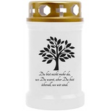 HS Candle 10er Pack Grabkerzen mit Motiv, Grablicht mit Brenndauer von ca. 40 Std, Motiv: Baum, in vielen weiteren Varianten