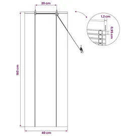 vidaXL Bambusrollo 40 x 160 cm / Fenstergröße (Velux) braun