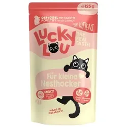 Lucky Lou Nassfutter Katze Kitten Geflügel 32x125 g