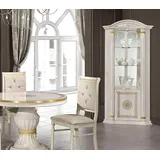 JVmoebel Eckvitrine Eckvitrine aus Holz mit Glas, beige Anrichte für jeden Raum (1-St) Made in Europa beige