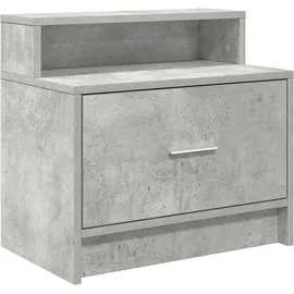 vidaXL Nachttische mit Schublade 2 Stk. Betongrau 51x31x47 cm