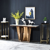 JVmoebel Konsolentisch Luxus Konsolentische Design Gold Tisch Möbel (1-St., Nur Konsolentisch), Made in Europe goldfarben