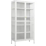 vidaXL Vitrine 90 x 40 x 180 cm Weiß