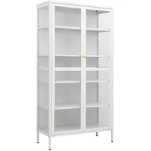 vidaXL Vitrine 90 x 40 x 180 cm Weiß