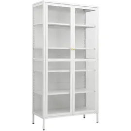 vidaXL Vitrine 90 x 40 x 180 cm Weiß