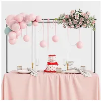 Relaxdays Ausziehbarer Tischbogen mit 2 Stangen Schwarz