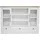 OTTO home Highboard OTTO HOME "Ismund", transparent (weiß, naturfarben), B:159cm H:121cm T:39cm, Holzwerkstoff, Sideboards, Highboard, aus MDF, mit Holz-Zierleiste, schwarzen Metallgriffen, Höhe 121 cm