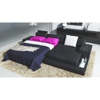 BULLHOFF Schlafsofa Schlafsofa Leder Schlafcouch Ecksofa Eckcouch Bettsofa L-Form Designsofa LED Leder Sofa schlaffunktion Couch XL grau schwarz »HAMBURG III« von BULLHOFF, made in Europe, das "ORIGINAL" schwarz