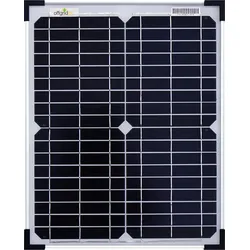 Solarmodul OFFGRIDTEC "20W Mono Solarpanel 12V", schwarz (baumarkt), Solarmodule, extrem wiederstandsfähiges ESG-Glas