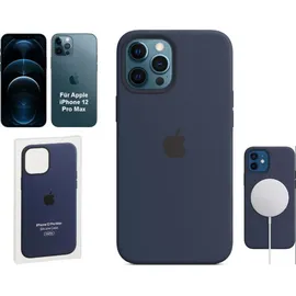 Apple iPhone 12 Pro Max Silikon Case mit MagSafe dunkelmarine