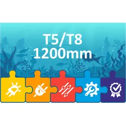 PRO2 LED Ersatz T5/T8 Röhren 1200mm Aquarium Beleuchtung | Komplett-Set            