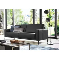 Home Affaire 2,5-Sitzer Apiro bequem, eleganter Metallfuß, Komfortsitzhöhe, auch mit motorischem Sitzvorzug, Breite 198cm, Dickleder, Federkern schwarz 198 cm x 87 cm x 88 cm
