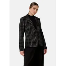 Comma, Blazer kariert Schwarz/Weiß 44