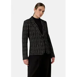 Comma, Blazer kariert Schwarz/Weiß 44
