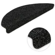 Kettelservice-Metzker Stufenmatten Ramon MW Halbrund | in verschiedenen Set Varianten | 65x21x3,5cm | Anthrazit 16 Stück