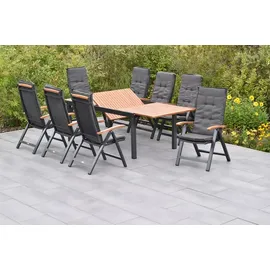 merxxhandels Tilos Ausziehtisch 180/250 x 100 x 75 cm Graphit