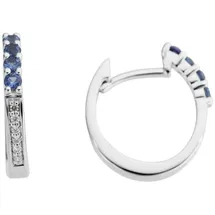 FIRETTI Creolen FIRETTI blau/Weißgold 333 12mm