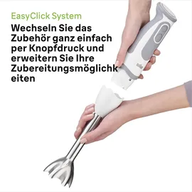 Braun MultiQuick 5 Vario MQ 5220 WH Stabmixer premium weiß/grau