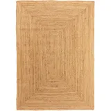 benuta Pure Juteteppich, Hellbraun, Textil, Beton Optik, Rechteckig, 200x300 cm, für Fußbodenheizung geeignet, Teppiche & Böden, Teppiche