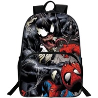 LIPUDAPP Venom Rucksack Für Kinder, Jungen, Mädchen, Schule, Büchertasche, Kinder, Teenager, Lässig, Tagesrucksack, Urlaub, Reise, Wasserdicht, Superhelden-Rucksack,A-40x16x30cm