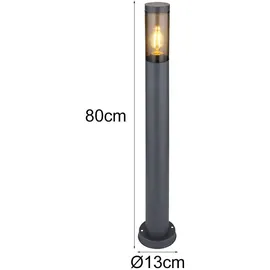 meine wunschleuchte Wegeleuchte Edelstahl H 80 cm grau