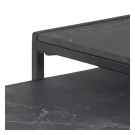 VCM DAHEIM 2-Satztisch Infinity Dekor Marmor Schwarz