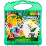 Crayola Filzstift-Set für Kinder, Koffer mit 25 abwaschbaren Markern und Zeichenblättern, 65 Stück, 04-5227