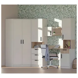 marmex Jugendzimmer mit Eckschrank komplett GRANT 28 , Kinderzimmer - graubeige cashmere+cremona torro