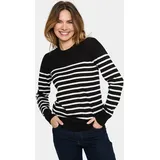 St Tropez MilaSZ LS Striped Schwarz S