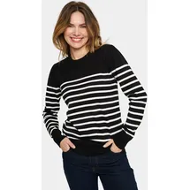 St Tropez MilaSZ LS Striped Schwarz S