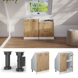 Vicco Rion Dachschrägenschrank 60 x 46 x 81,6 cm Artisan-Eiche/Weiß
