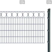 Arvotec Doppelstabmattenzaun »EXCLUSIVE 100 zum Einbetonieren "Ring" mit Zierleiste«, Zaunhöhe 100 cm, Zaunlänge 2 - 60 m 91930907-0 anthrazit H/L: 100 cm x 44 m