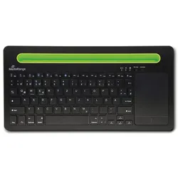 MEDIARANGE Funk-Tastatur MROS131. Multi-pairing, Touchpad, QWERTZ, schwarz