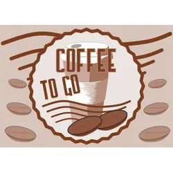 HB-Druck Verkaufsschild Schild Coffee to go A1 (594x841mm)