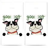 20 einzelne Taschentücher Tiermotive Guter Hund. 2 Packungen mit 10 einzelnen Papiertaschentücher bedruckt als Geschenk.