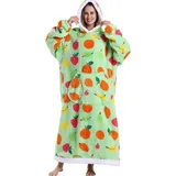 JOREAY Lange Hoodie Decke mit Ärmeln für Damen Herren, Übergroße Warme Kuschelpullover Deckenpullover, Kuschelig Oversized Decken Hoodie
