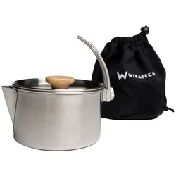 WIKATECH Outdoor-Feuertopf - 1.0 Liter - mit Baumwolltasche