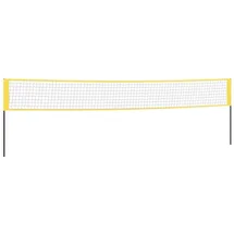 vidaXL Badmintonnetz, Volleyball-Netz Gelb und Schwarz 600x155 cm PE-Gewebe