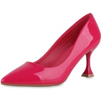 VAN HILL Damen Spitze Pumps in Fuchsia Lack