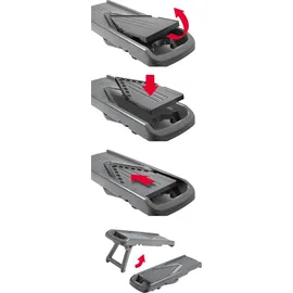 Metaltex Slice-V Universalreibe 6-tlg. Grau