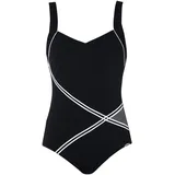 SUNFLAIR Badeanzug Damen Gestreift Schwarz 40 Cup C