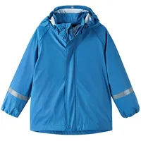 Reima Regenjacke Lampi für Kinder, wasserdichte Jacke mit verschweißten Nähten und Abnehmbarer Kapuze, Unisex Regenbekleidung für Mädchen und Jungen Denim Blue 134 - 134