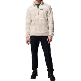 Columbia Rugged Ridge High Pile Half Zip Fleece Pullover dark stone deschutes days M