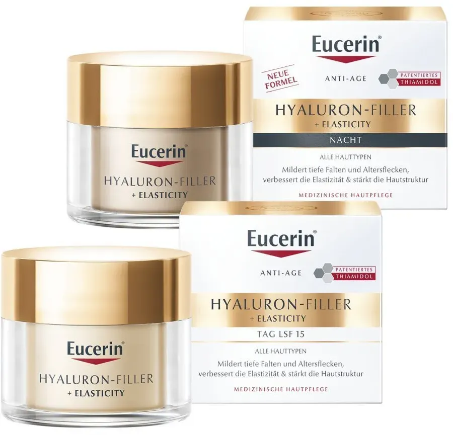 Eucerin® Hyaluron-Filler + Elasticity Tagespflege und Nachtpflege Set 1 St Unisex 1 St Set