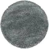 Ayyildiz Fluffy 3500 Hochflorteppich Ø 80 cm hellgrau
